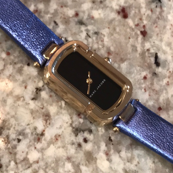 Marc Jacobs Accessories - Marc Jacobs metallic blue leather watch